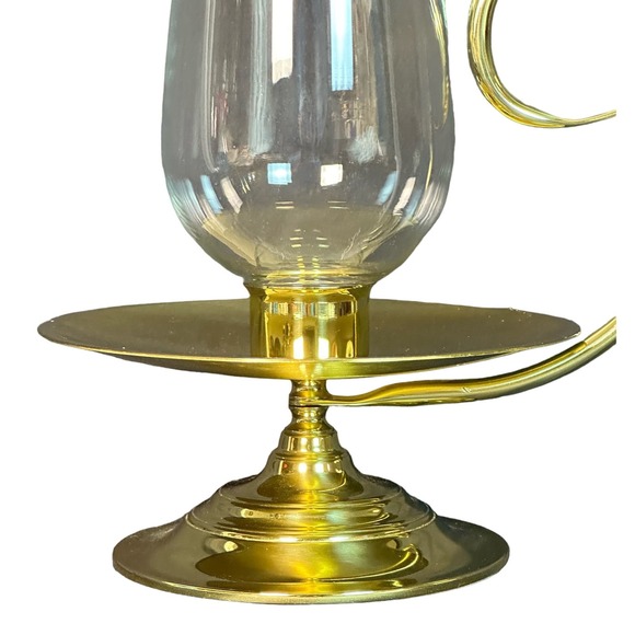 Baldwin USA Brass Hurricane Lamp Vintage Candleholder 13.5" tall-Stunning! - Picture 2 of 14